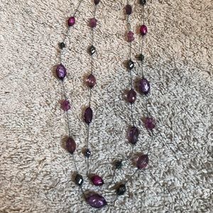EUC purple and black dangly necklace from NY & Co